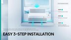 Hisense 8,000 BTU Smart Inverter Window Air Conditioner With Easy Install Bracket - HLAW0825TW