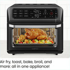 Chefman 12-in-1 Air Fryer Oven Combo With Probe Thermometer, 20 Qt - RJ50-SST2-PB