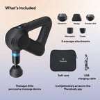 TheraGun Elite Deep Tissue Percussion Massage Gun, Black, 5th Generation