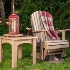 All-Weather Poly Lumber Adirondack Swivel Glider Chair - Rust-Resistant Outdoor Seating
