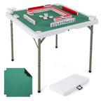 Costway Folding Mahjong Table With Cup Holders, Felt Mat And Carrying Handle - 35in x 35in x 29in