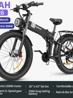 Electric Bike For Adults, 750W Motor, 48V 20Ah Removable Battery, 26 Fat Tire, Folding, Shimano 21-Speed, UL2849