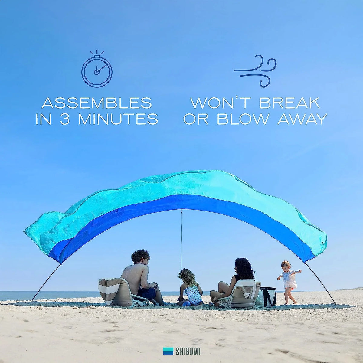 Shibumi Shade Beach Awning, 150 sq ft, UPF 50+, 4 lb