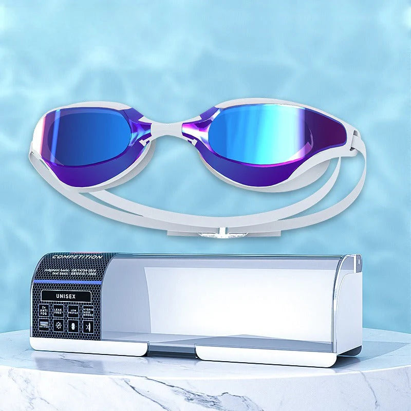 Adult Anti-Fog Wide-Angle Color-Coated Swim Goggles