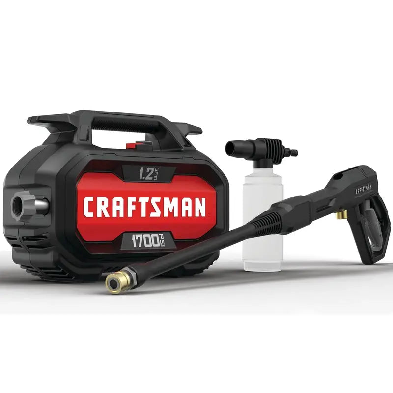 CRAFTSMAN Electric Pressure Washer 1700 PSI 1.2 GPM 13 Amp 20 ft Hose 35 ft Cord