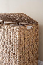 Sofia + Sam Oversized Divided Seagrass Hamper With 2 Canvas Liners, 28 x 14 x 27 Inches - 4602