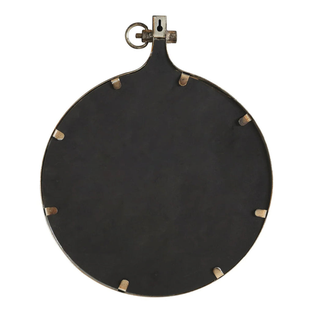 Modern Round Wall Mirror With Decorative Metal Frame