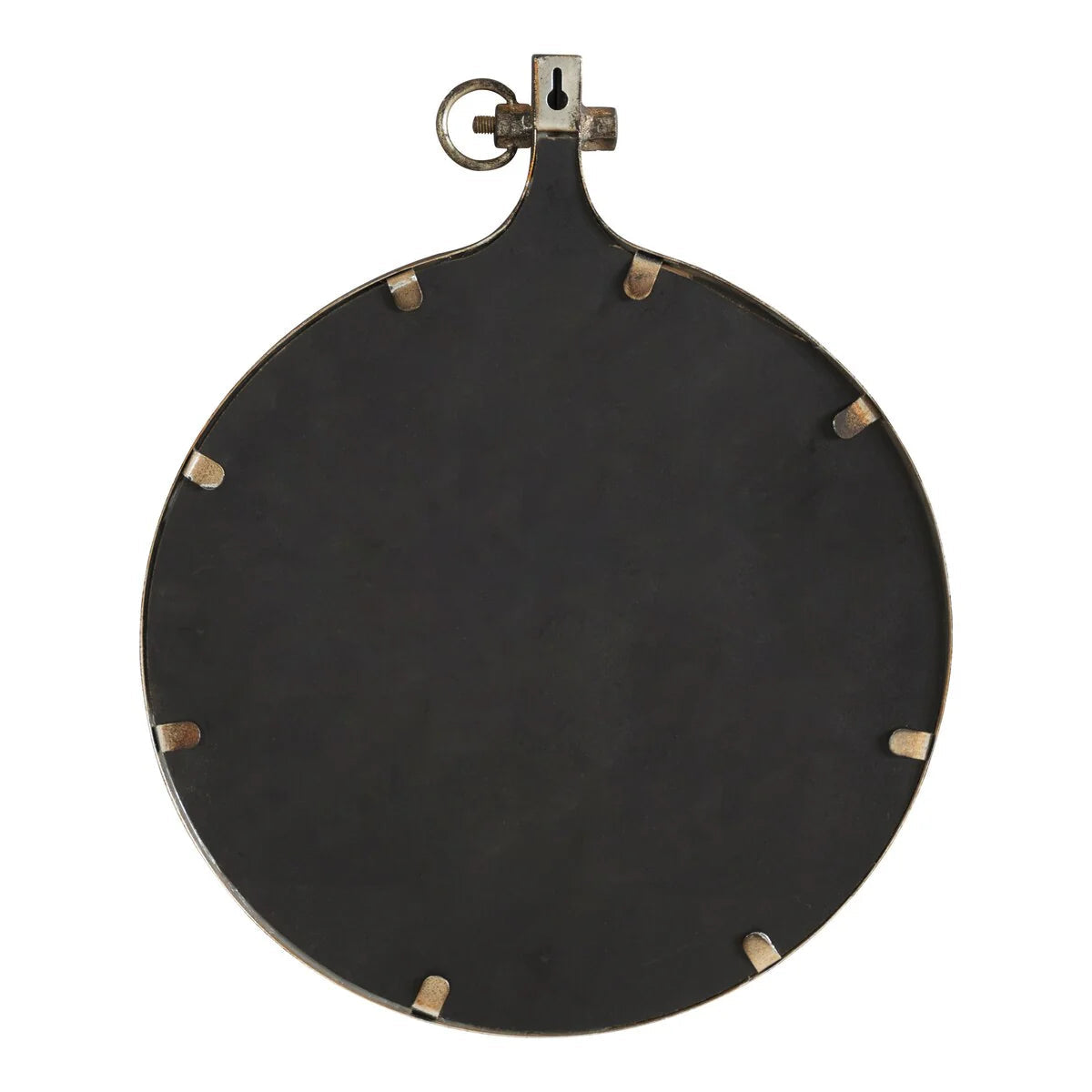 Modern Round Wall Mirror With Decorative Metal Frame