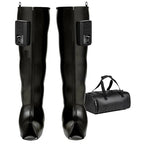 Cordless Air Compression Recovery Boots, 5-Zone, 200 mmHg, Black, M/L