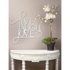 Live Laugh Love Metal Wall Art Sign, 20.5in W x 21.5in H