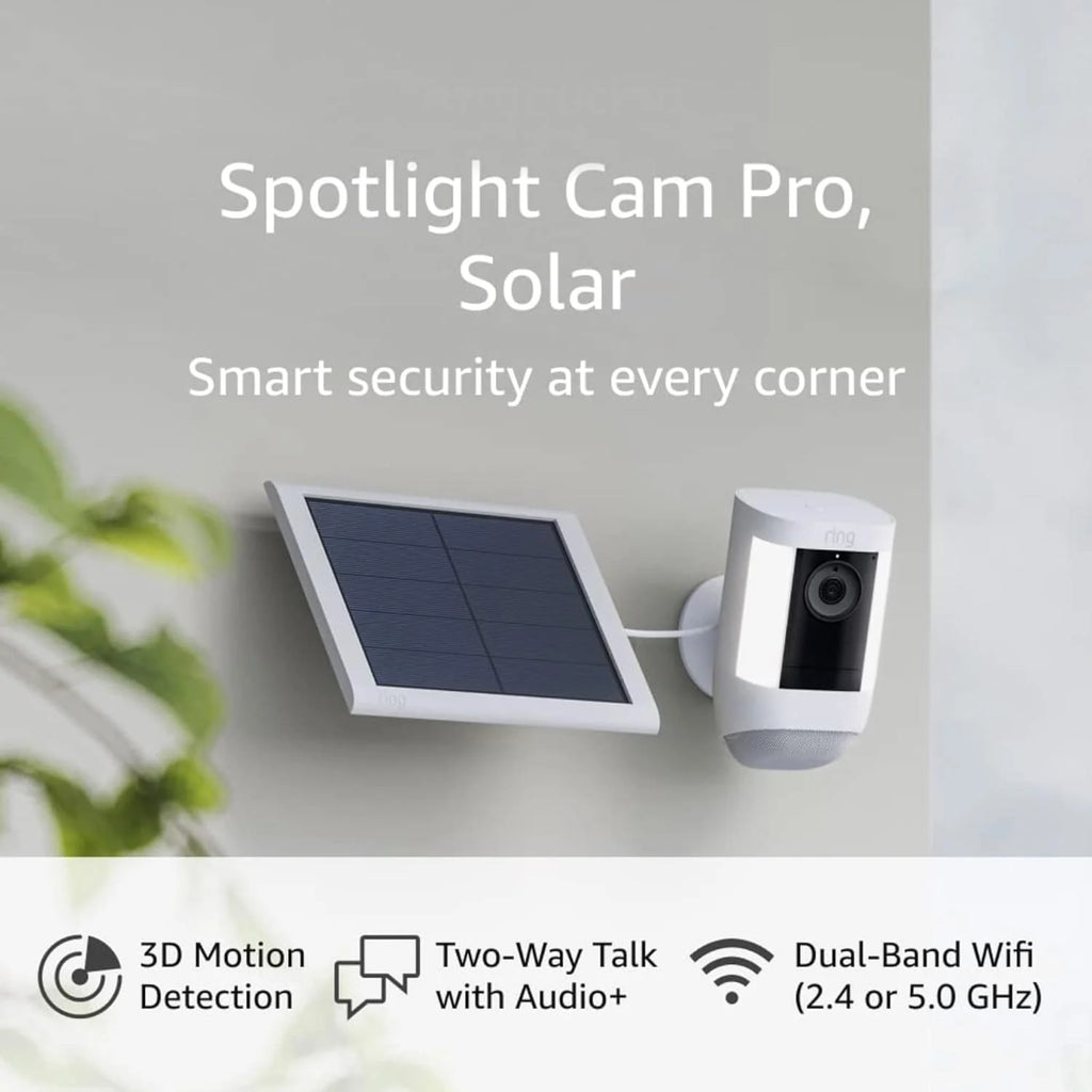 Ring Spotlight Cam Pro Solar Security Camera White - 2022