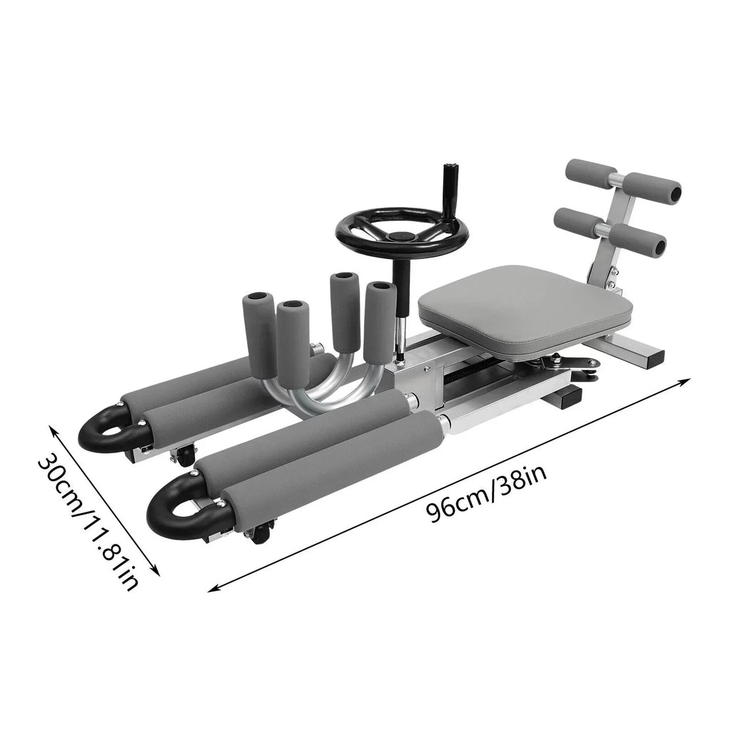 Leg Stretcher Training Machine, Steel, Gray, 330 lbs Capacity