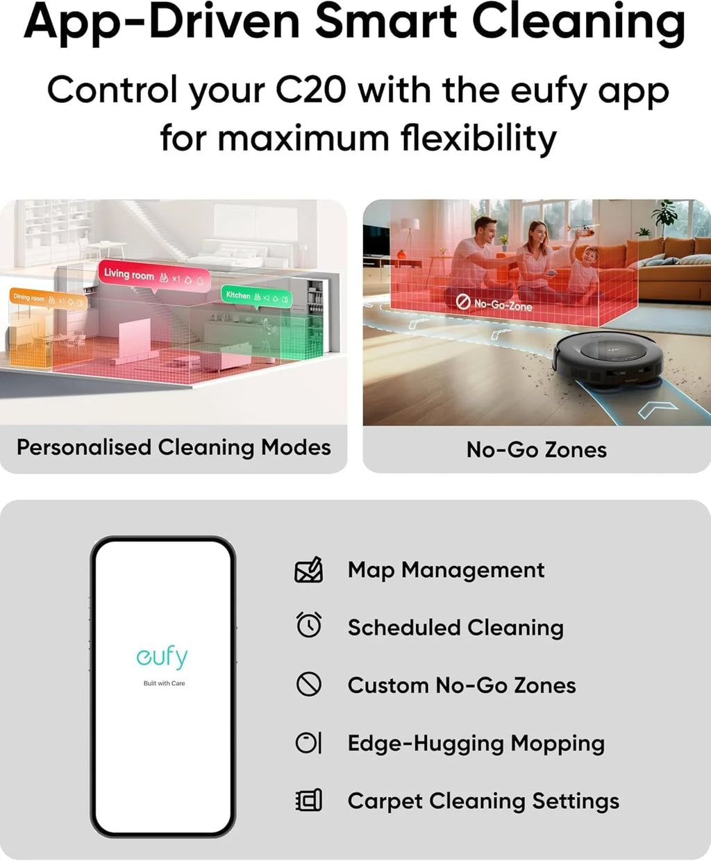 eufy Robot Vacuum Omni C20 Robot Vacuum And Mop Combo With Official RoboVac Hard Floor Cleaning Solution - C20