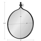 Modern Round Wall Mirror With Decorative Metal Frame