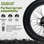 ECOTRIC Adult Electric Bike 26 x 4.0 in Fat Tires, 750W, 48V 13AH - Hammer