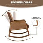 Upholstered Tall Back Gliding Rocking Armchair