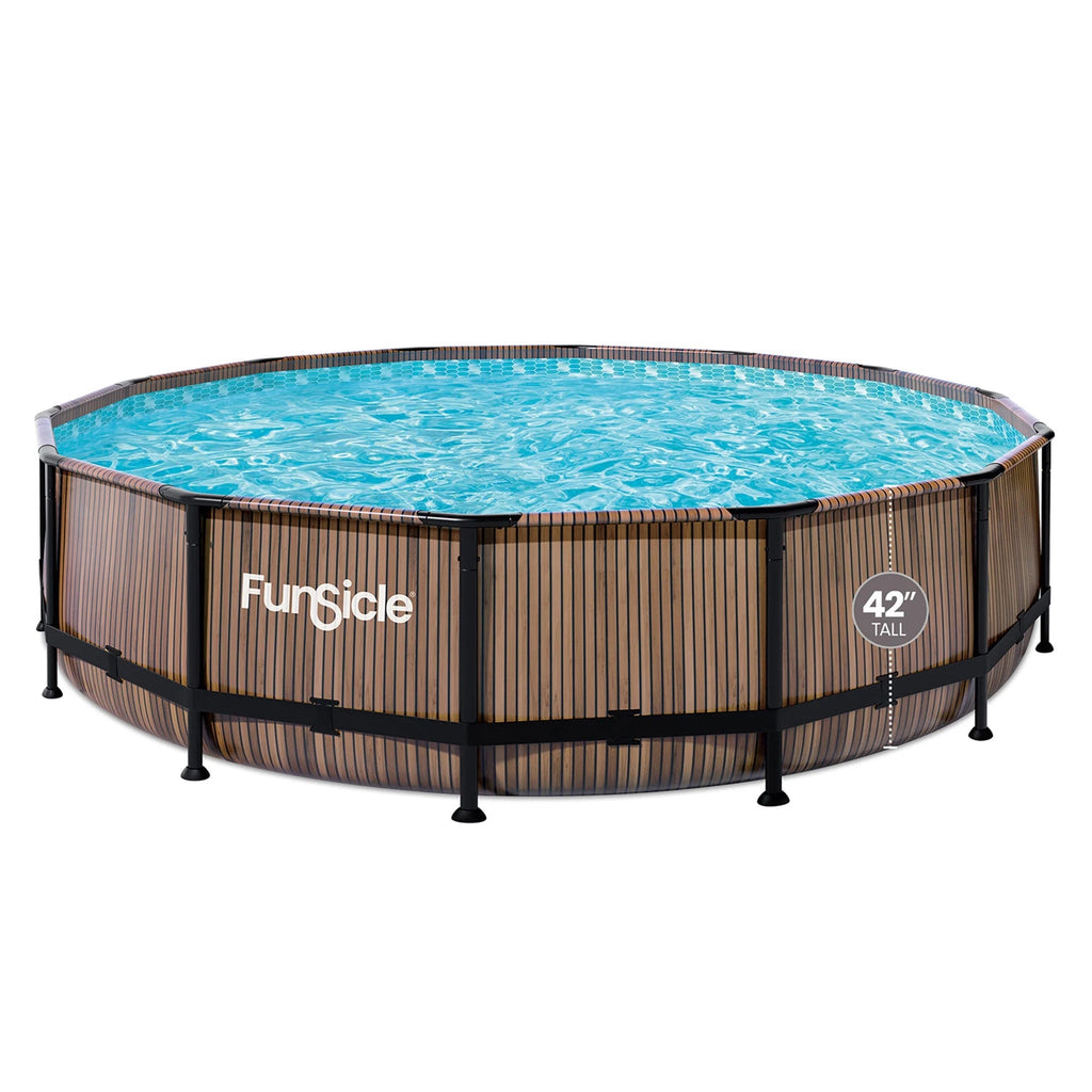 Funsicle Oasis Round Above-Ground Pool 14-ft x 42-in Gray