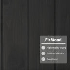 MCombo Tall Garden Wood Storage Shed, Brown - 1.52 x 2.85 ft