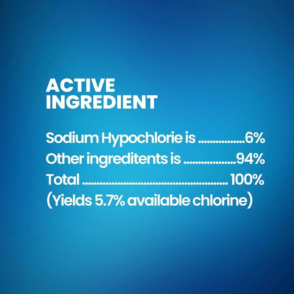 Liquid Chlorine Bleach For Laundry And Household Cleaning - 12 1 Gallon Jugs