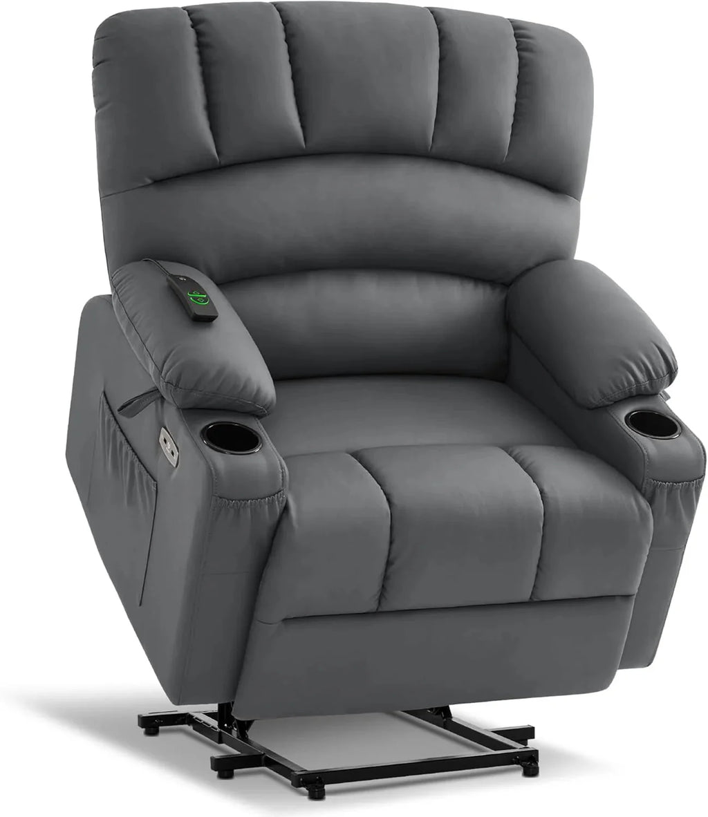 Heated Lift Recliner for Seniors with USB and Cup Holders