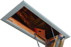 Elite Aluminum Attic Ladder, 25-1/2 by 54-Inch Rough Opening, 7-10-Foot Ceiling Height, 375-Pound Capacity - AA2510