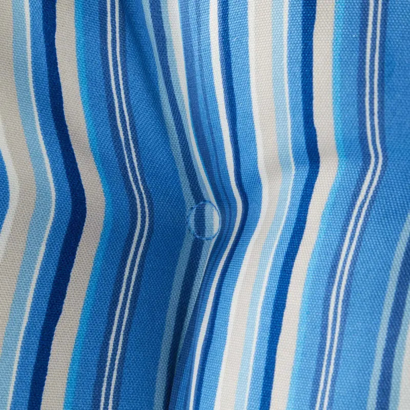 Greendale Home Fashions High Back Outdoor Chair Cushion, Blue Stripe, 44 x 22 in, Polyester