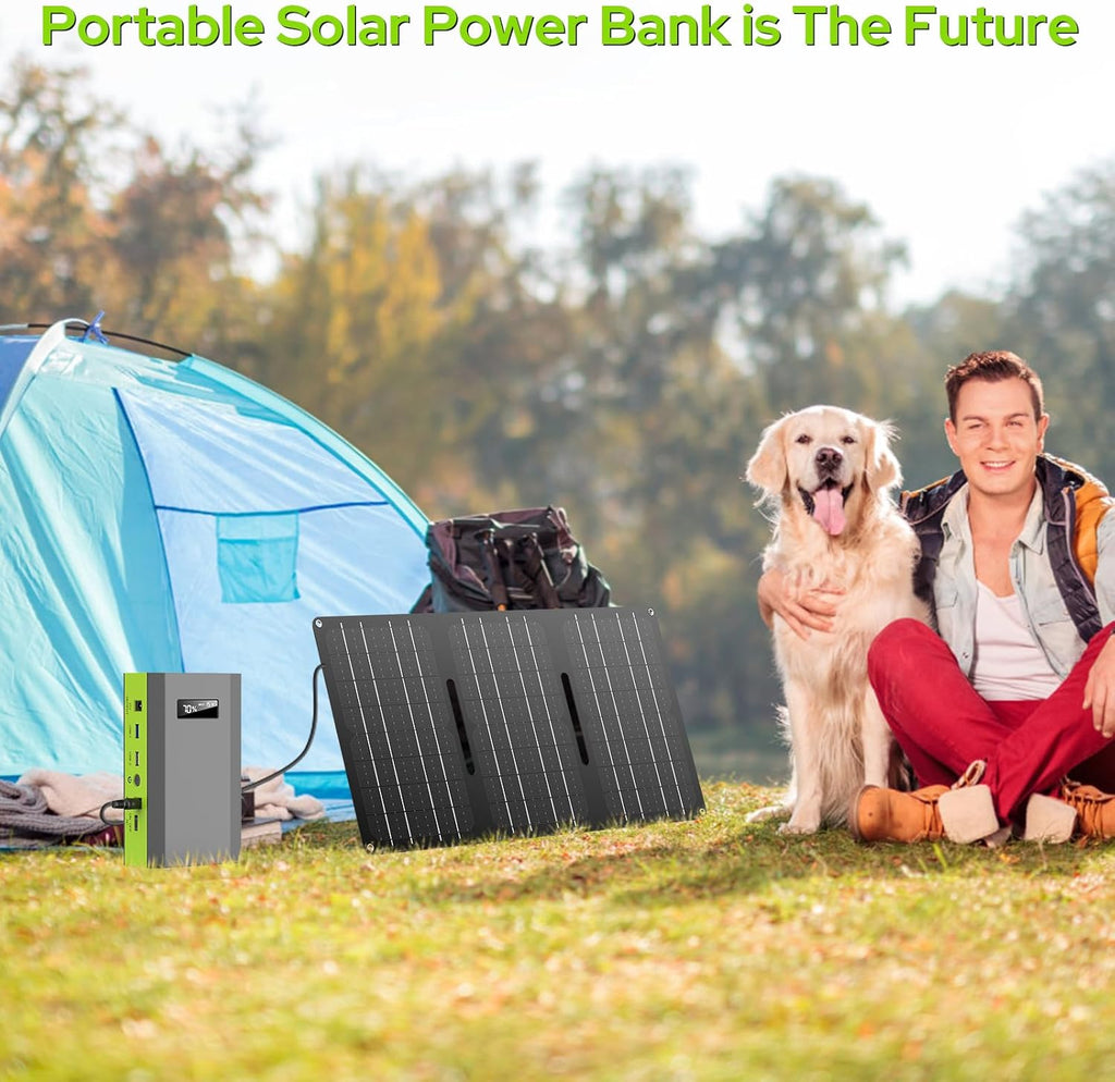 ZeroKor Portable Solar Generator Bundle 300W 280Wh With 60W Solar Panel And 65W Power Bank