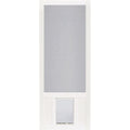 Screen Tight White Vinyl Screen Door 32 In. W x 80 In. H x 1 In. Thick With XL Pet Door - Chesapeake