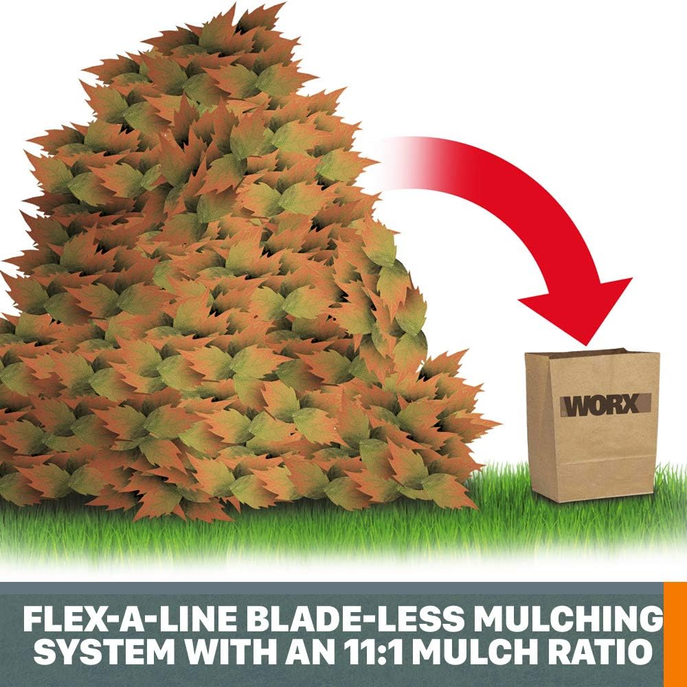 Worx 13 Amp Corded Electric Leaf Mulcher and Shredder - WG430