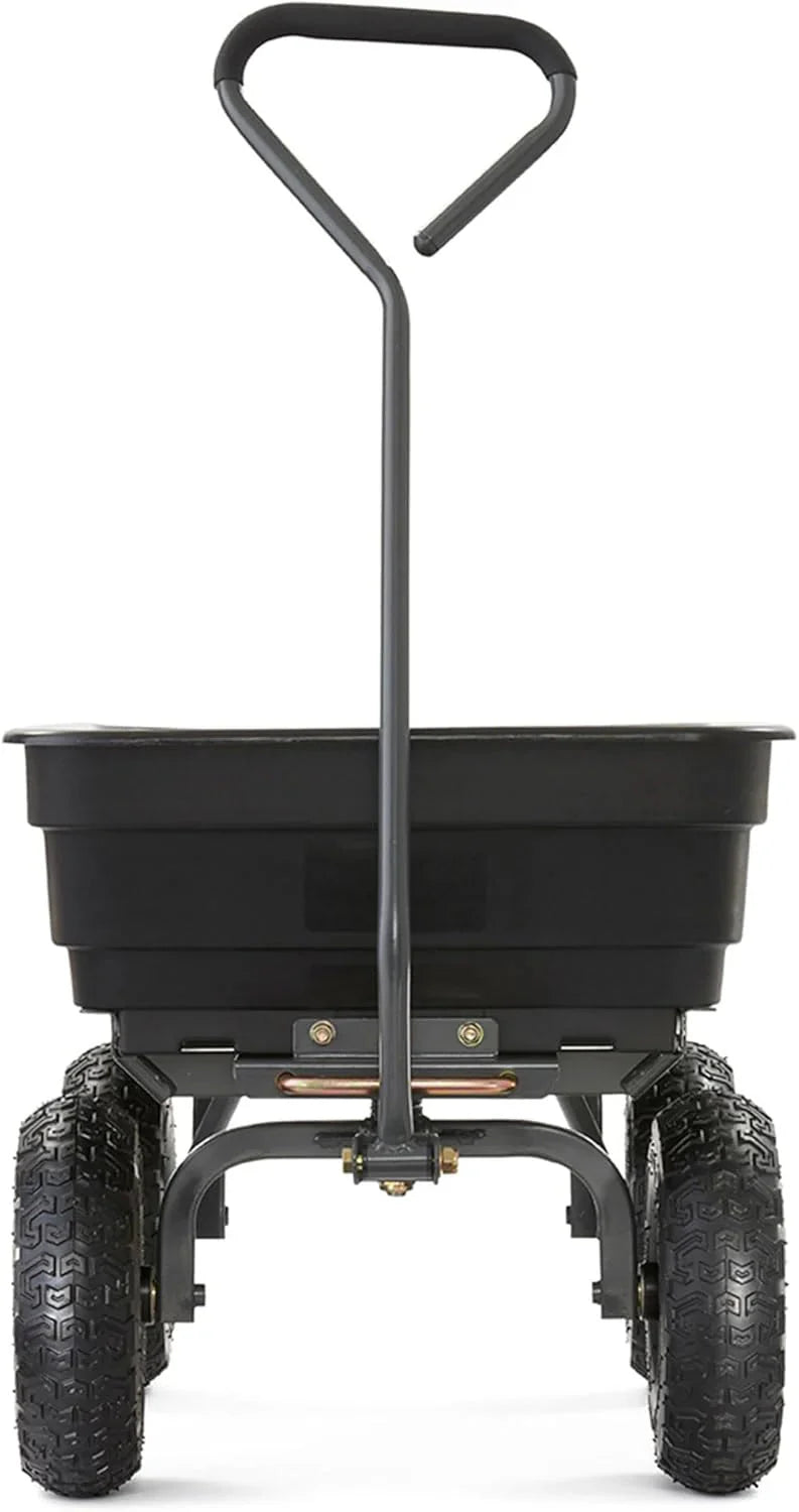 Gorilla Carts Utility Dump Wagon 6 Cubic Feet 1200 lb Capacity Black - GOR6PS