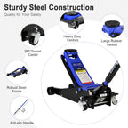 3 Ton Low Profile Steel Hydraulic Floor Jack, 6000 lbs, 5.1"-20"