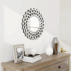 Round Spiral Sunburst Decorative Wall Mirror