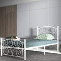 White Twin Size Metal Bed Frame