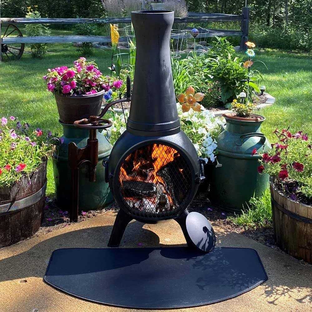 The Blue Rooster Prairie Fire Cast Aluminum Outdoor Chiminea Fireplace - Prairie Fire