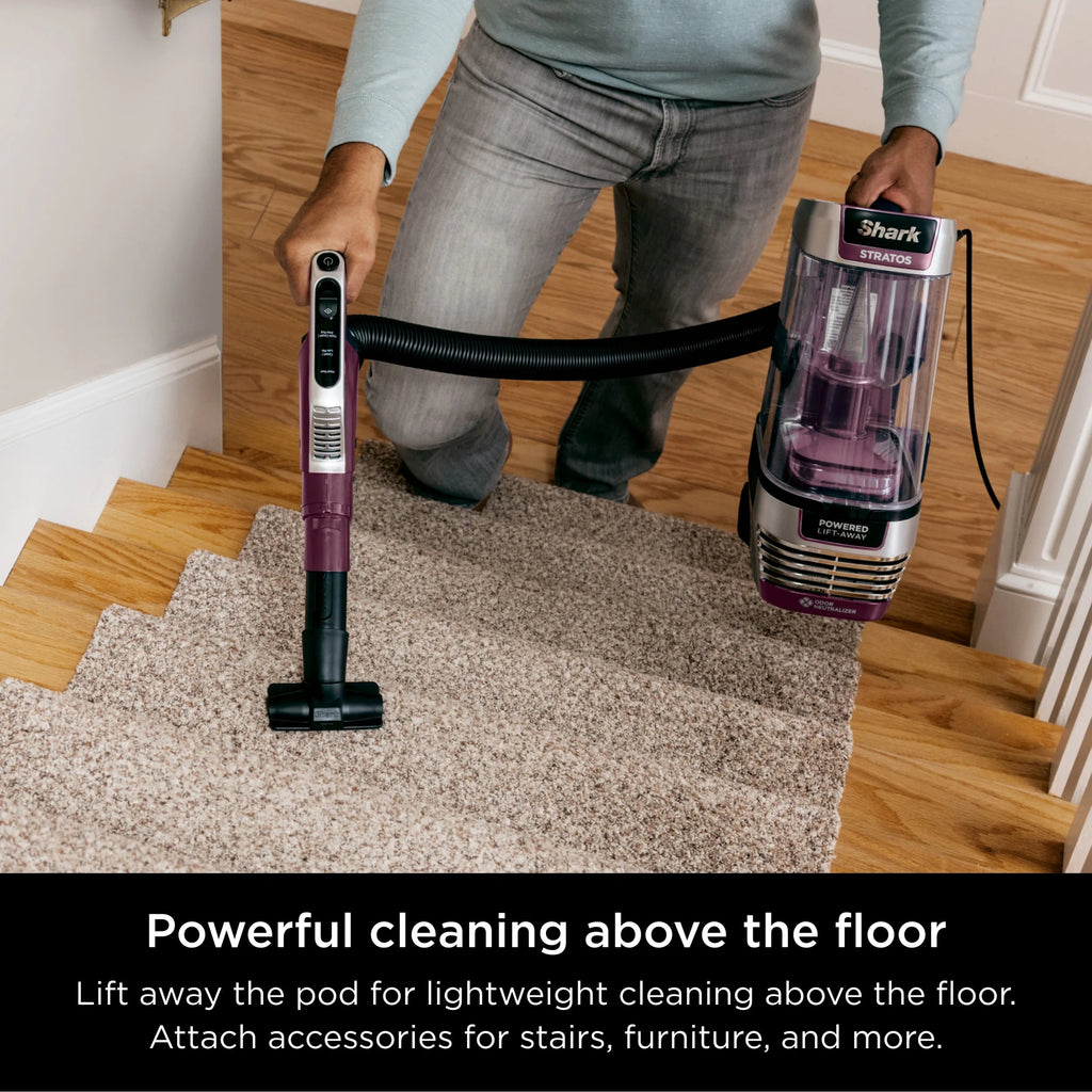 Shark Stratos Upright Vacuum, Bagless, Burgundy - AZ3000