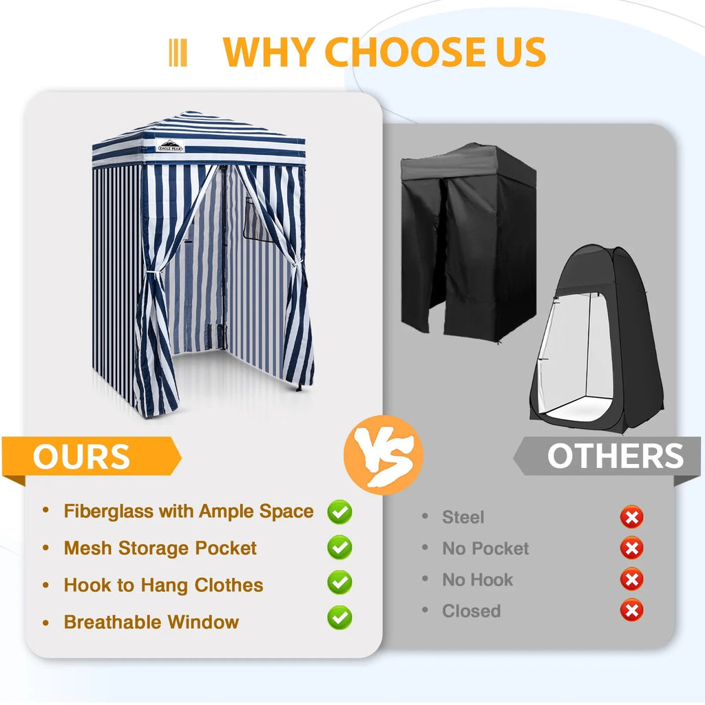 EAGLE PEAK Ultra Compact 4 ft x 4 ft Pop-Up Changing Room Canopy - Flex