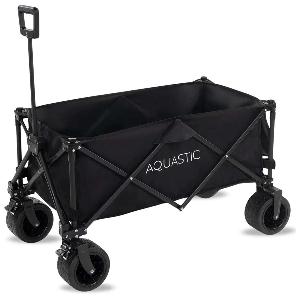 AQUASTIC Folding Transport Cart, 127 Litres, Olive - CARO
