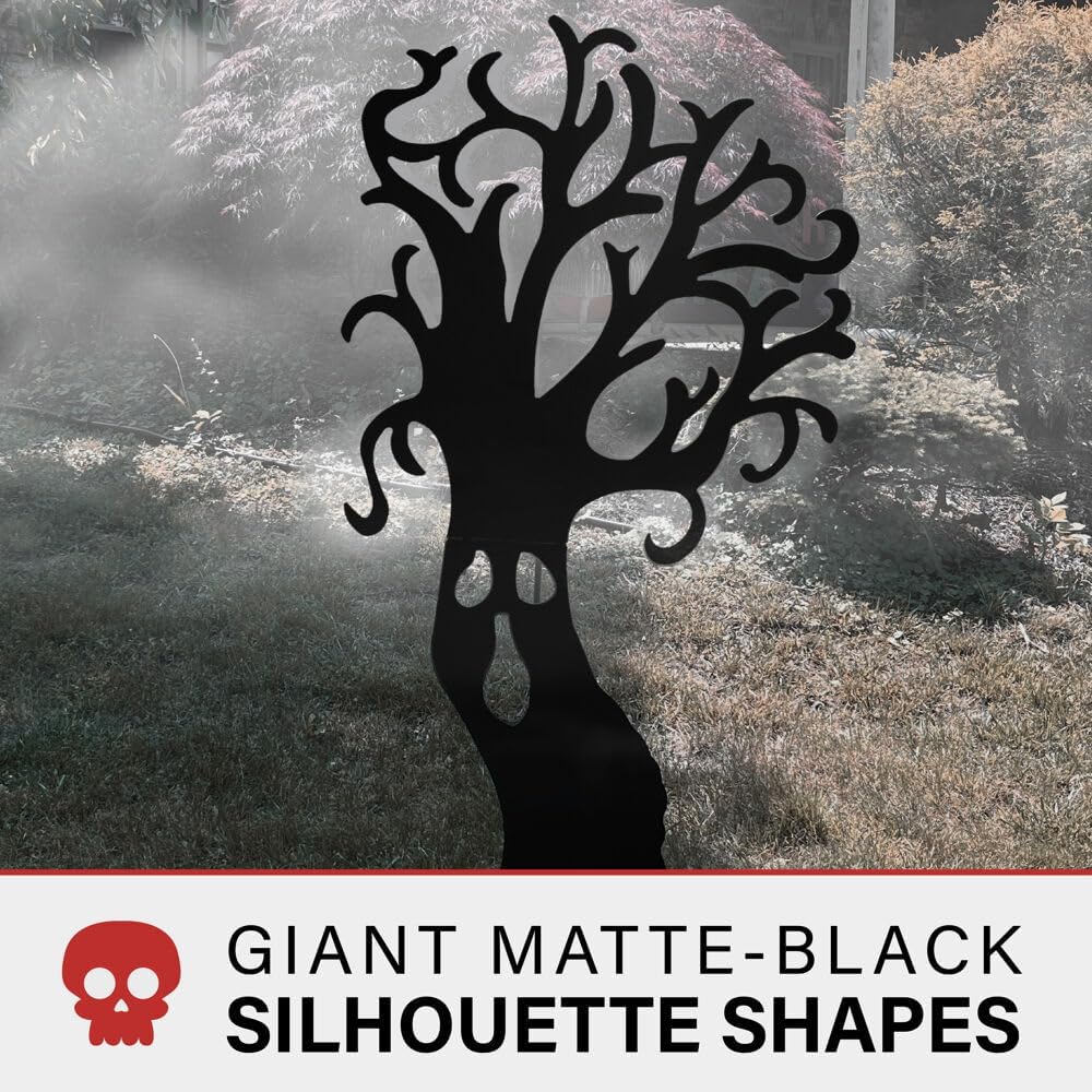 Haunted Hill Farm Black Iron Haunted Tree Silhouette, 0.8 x 34.5 x 66.5 inches - HHMTTREE066-0BLK