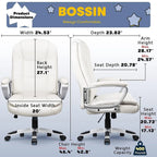 High-Back Ergonomic Leather Executive Office Chair, 400 lb Capacity