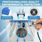 Autolock Spray Booth Kit With 3 LED Lights And 6 Feet Exhaust Hose - xwq