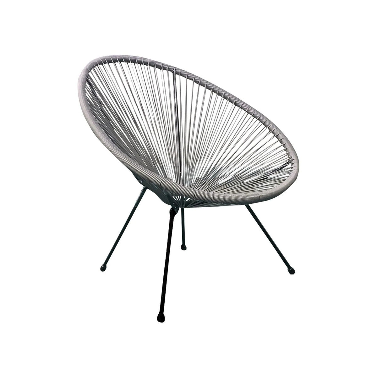 HighlanderHome Outdoor Acapulco Chair, White, 34 x 28 x 30 Inches