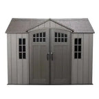 Lifetime 10 Ft x 8 Ft Reinforced Outdoor Storage Shed - Dual-Wall Polyethylene Construction