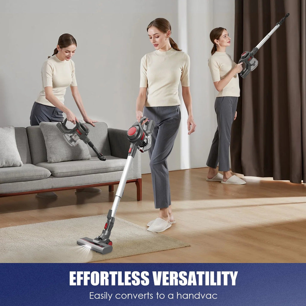 MOOSOO 4-in-1 Cordless Stick Vacuum Cleaner, 1.3L, 120W - XL-618A