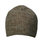 Merino Wool Beanie, Green Heather - Snowy