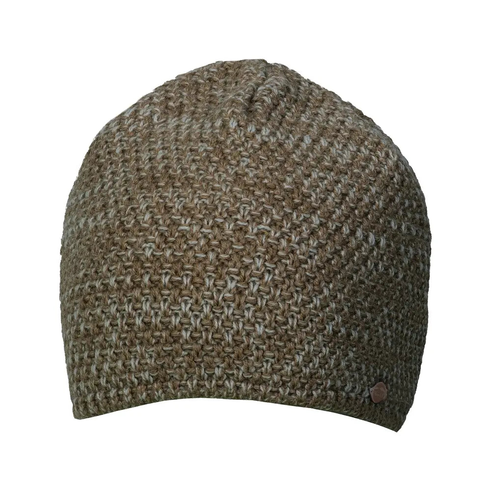 Merino Wool Beanie, Green Heather - Snowy