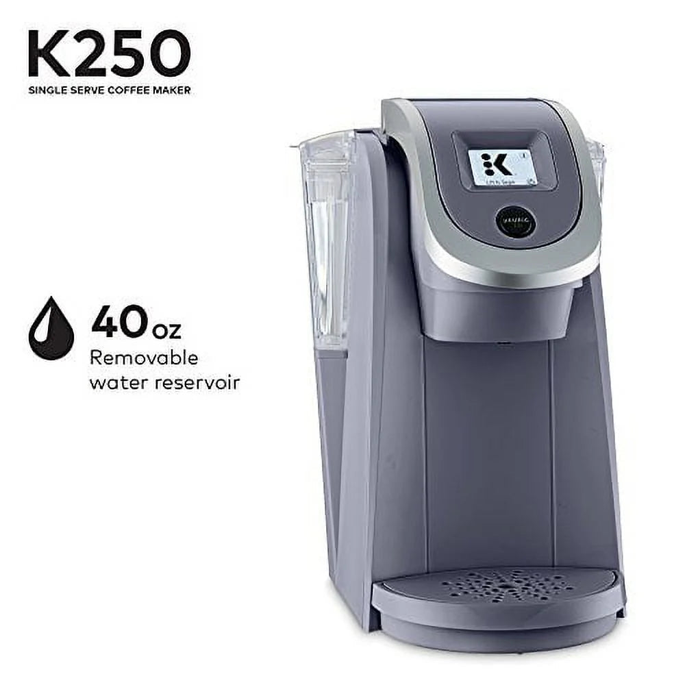 Keurig Single Serve K-Cup Pod Coffee Maker, 40 oz, Plum Gray - K250