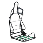2-Piece Ergonomic PVC Racing Simulator Seats With Adjustable Double Slide Rails, Black/Brick Red - 313 lbs Per Seat