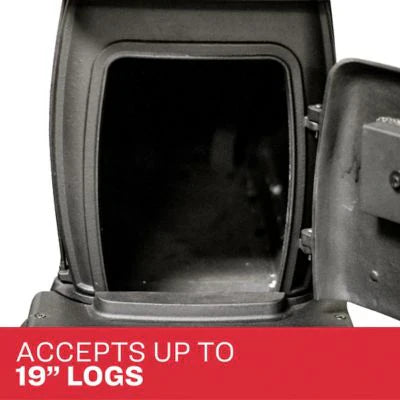 Logwood Cast Iron Wood Stove, 900 Sq. Ft., 54,000 BTUs