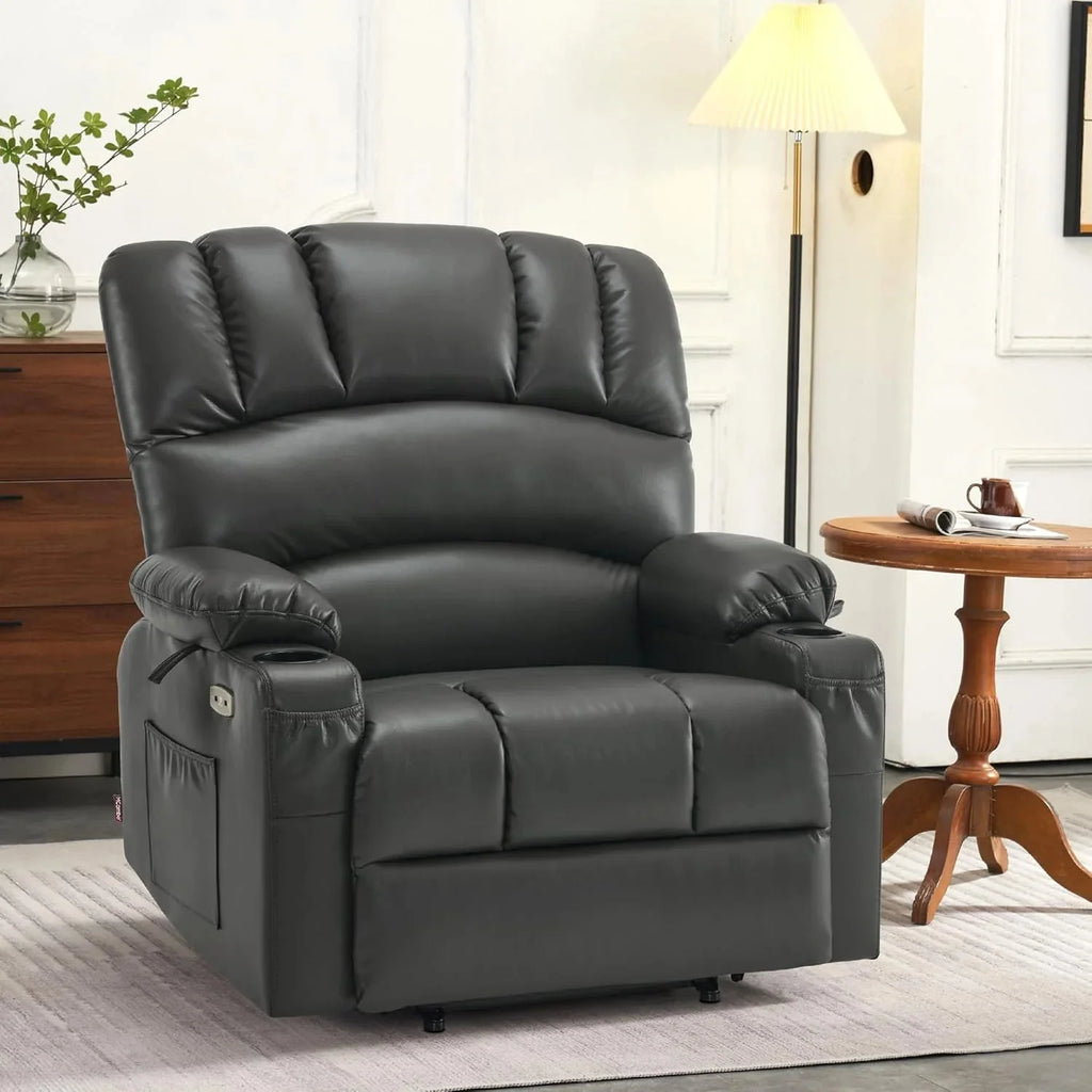 Heated Lift Recliner for Seniors with USB and Cup Holders