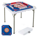 Costway Folding Mahjong Table With Cup Holders, Felt Mat And Carrying Handle - 35in x 35in x 29in